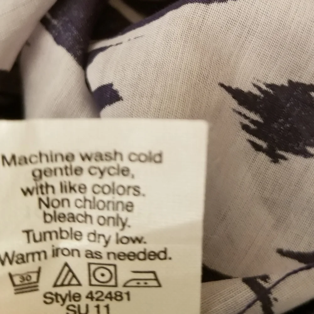 J. Crew extra print white